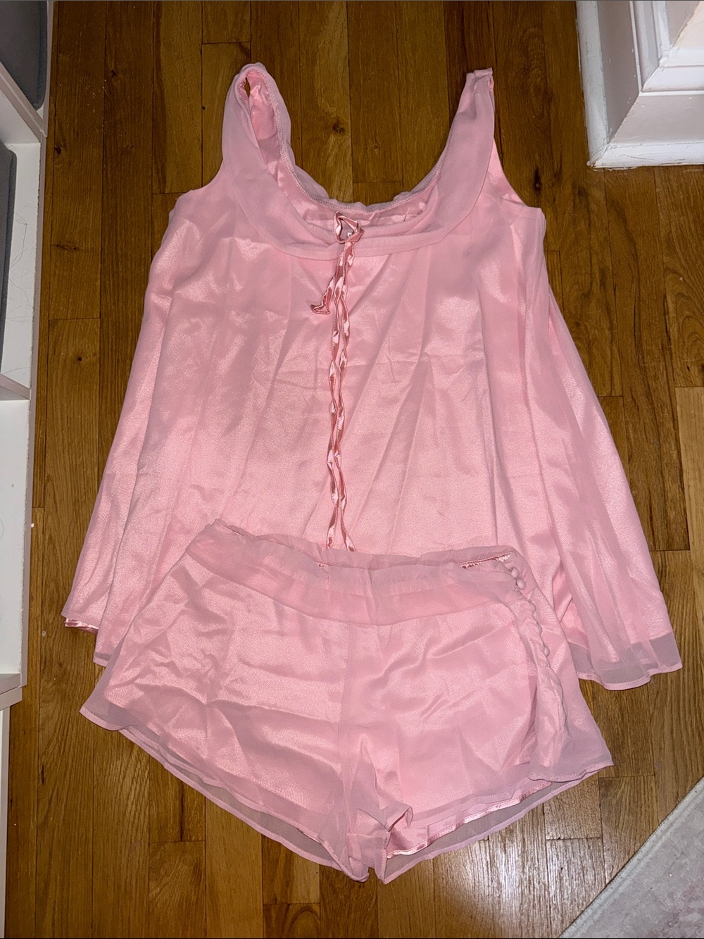 Women’s Pink Tank and Short Set